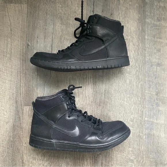 RARE Nike SB Zoom Dunk High Pro BOTA Black (Size 8) - Picture 4 of 7